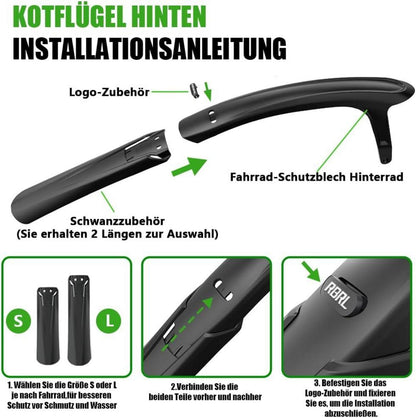 RBRL Fahrrad Schutzblech Set Universal 28 Zoll Mudguard Kit