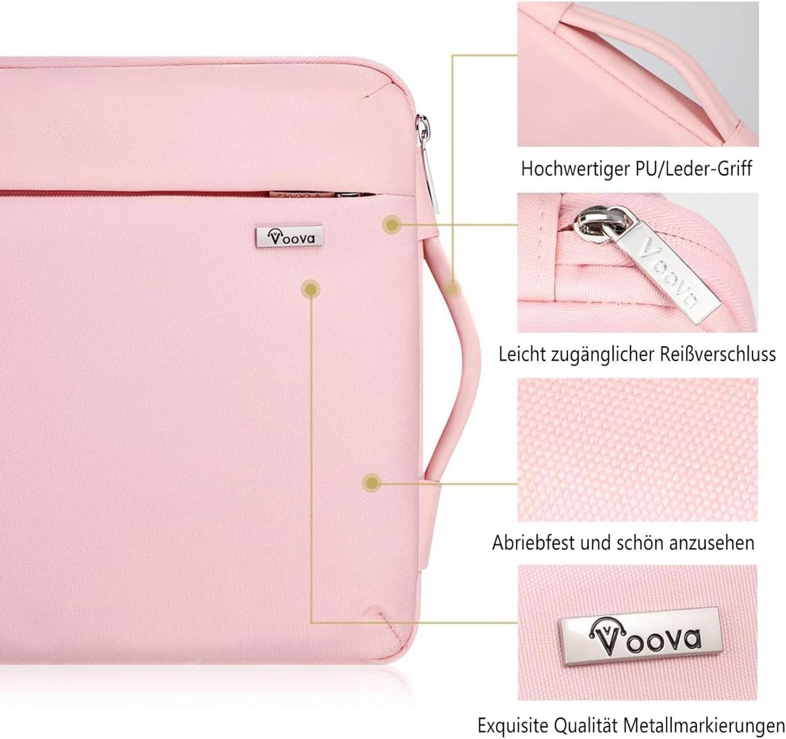 Laptophülle 15 Zoll MacBook Air 15 Laptoptasche 360°Schutz Rosa