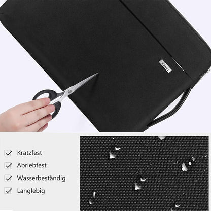 Voova Laptophülle 15 Zoll, MacBook Air M2 A2941 2023, Microsoft Surface Laptop 5/4/3, Schwarz