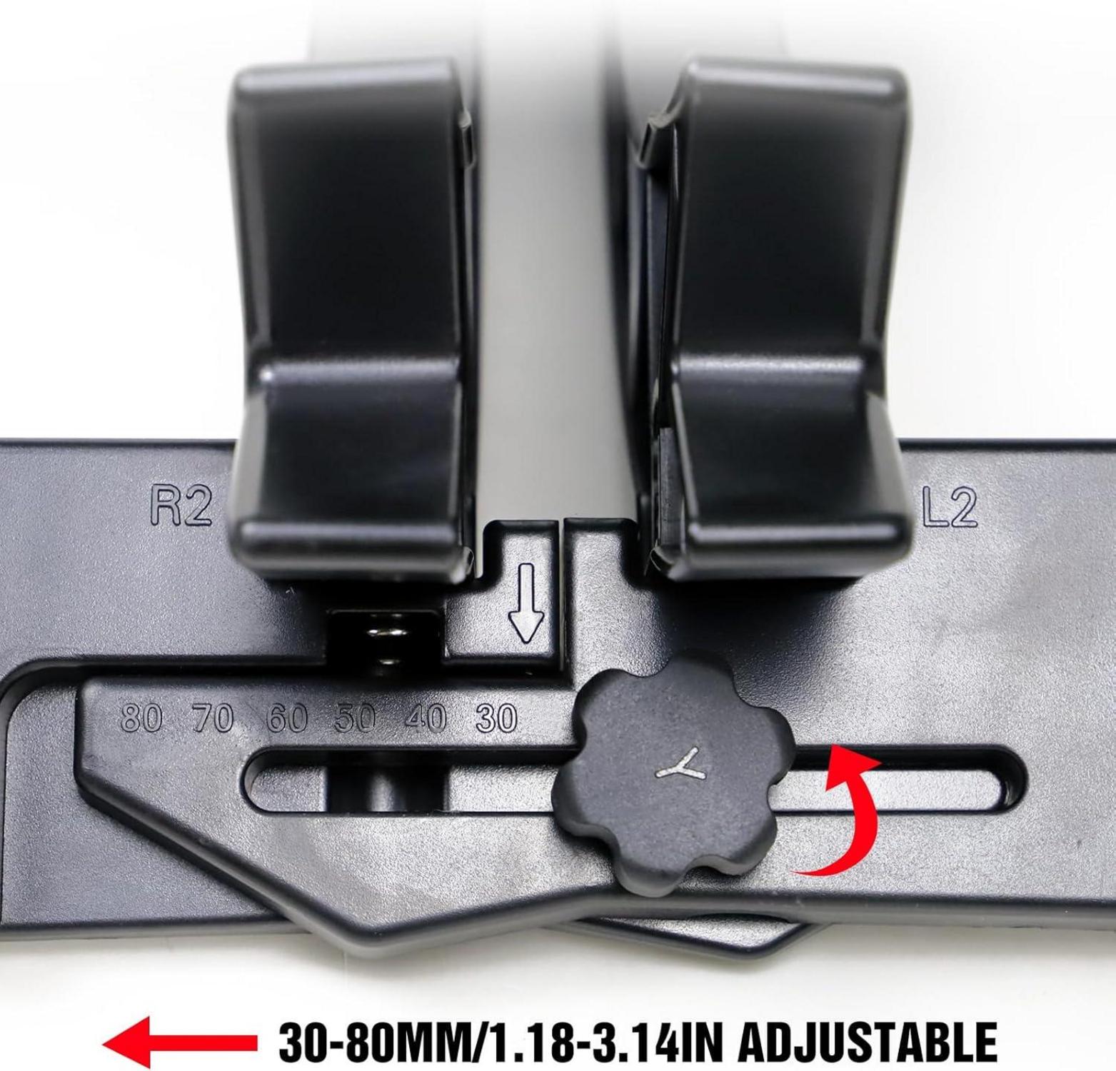 Verstellbarer Fahrradständer für Reifenbreite bis 80mm - Schwarz