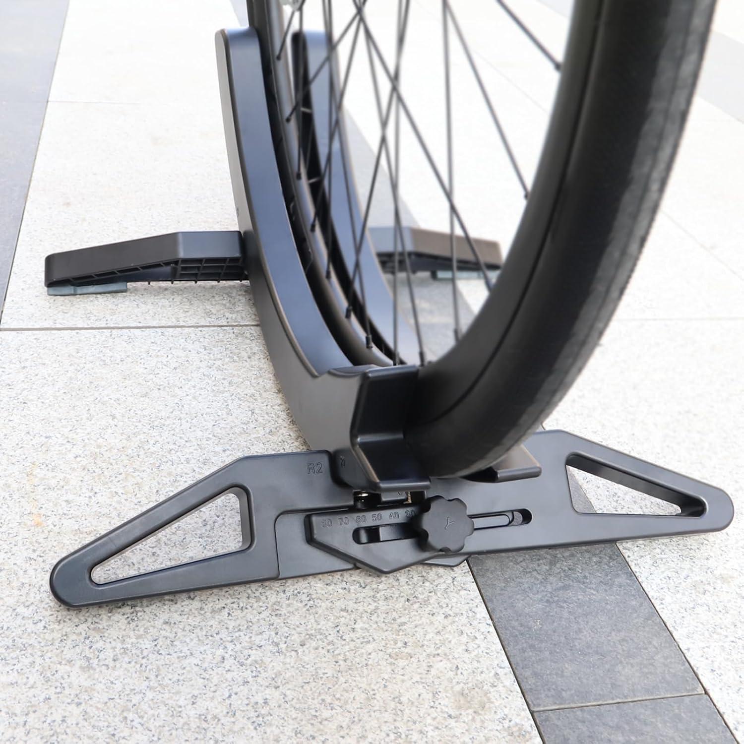 Fahrradständer verstellbar für Reifenbreite bis 80mm Schwarz