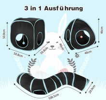 3-in-1 Katzentunnel Outdoor Interaktiv Faltbar Rascheltunnel
