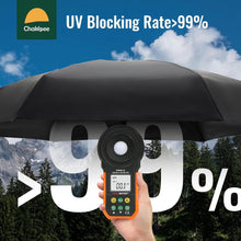 Kleiner Mini Regenschirm mit UV-Schutz und Tasche, Schwarz