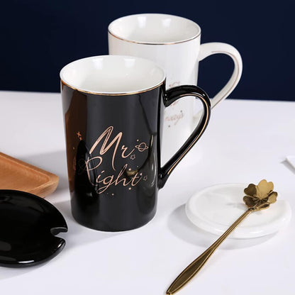 Disoza Mr Mrs Tassen 2 St. Hochzeit Valentinstag Geschenk Brautpaar Kaffeetassen
