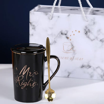 Mr und Mrs Tassen Set Hochzeit Valentinstag Geschenk Brautpaar