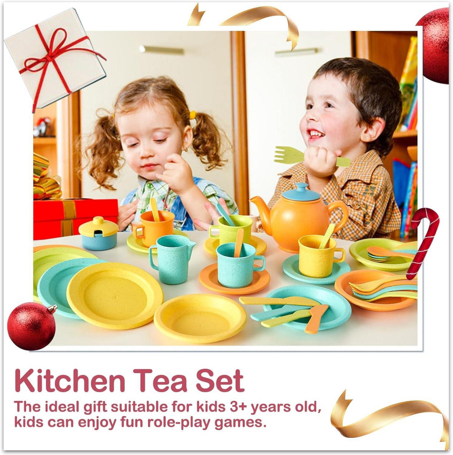 Kindergeschirr Teeservice Set Kinderküche Zubehör Tee Geschirr