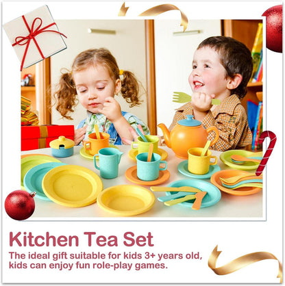 Kindergeschirr Teeservice Set Kinderküche Zubehör Tee Geschirr