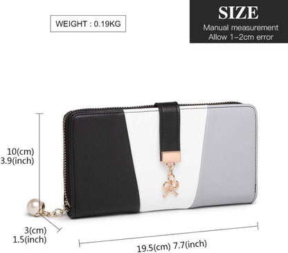 Damen Handtasche Schultertasche Shopper V-Form Schwarz Ledertasche