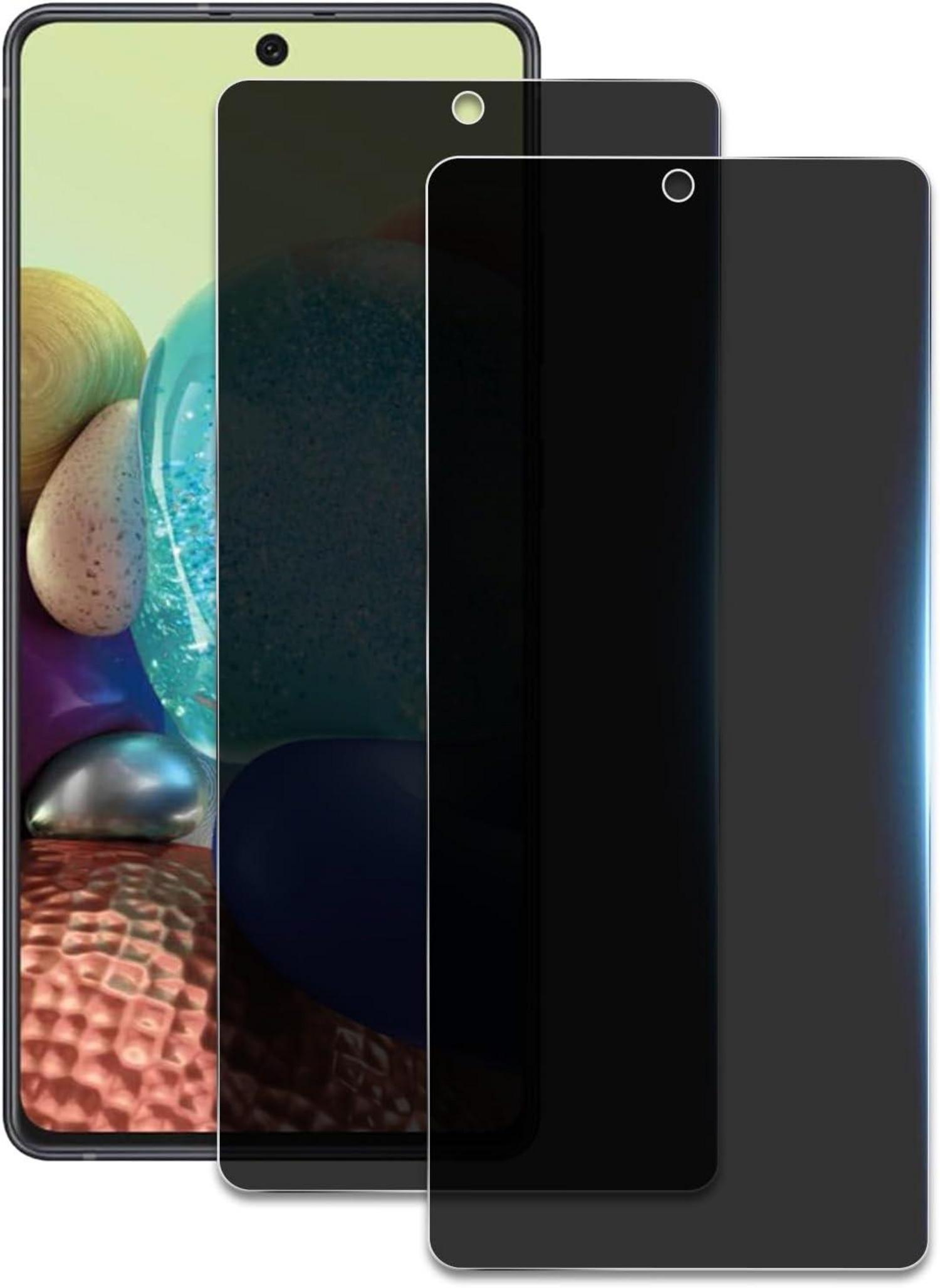 Sichtschutz Samsung Galaxy A71/A72/A73 Anti-Spy Glas 9H Härte
