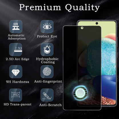 Sichtschutz Samsung Galaxy A71/A72/A73 Anti-Spy Glas 9H Härte