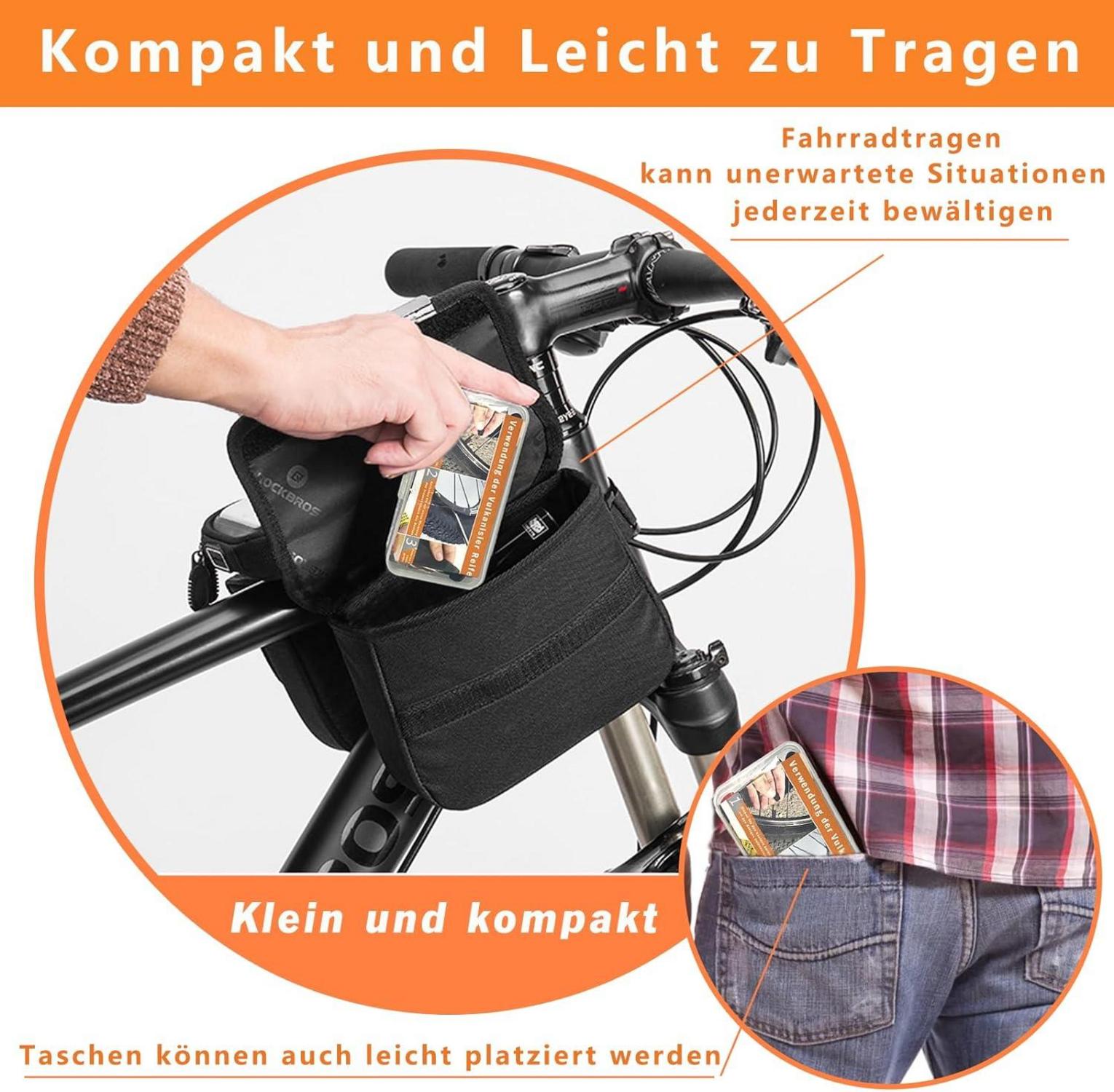 Fahrrad Flickzeug Set Reparaturset Reifenreparatur Selbstklebend