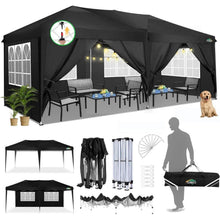 Faltpavillon 3x6m wasserdicht mit 6 Seitenwänden & Tasche