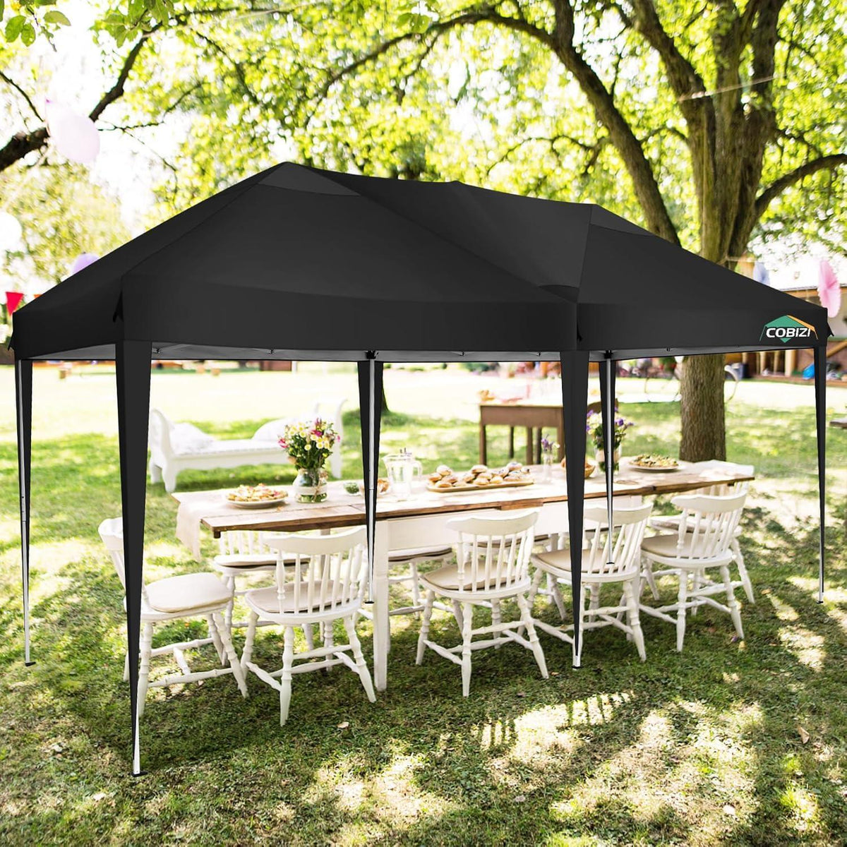 Faltpavillon 3x6m wasserdicht mit 6 Seitenwänden & Tasche