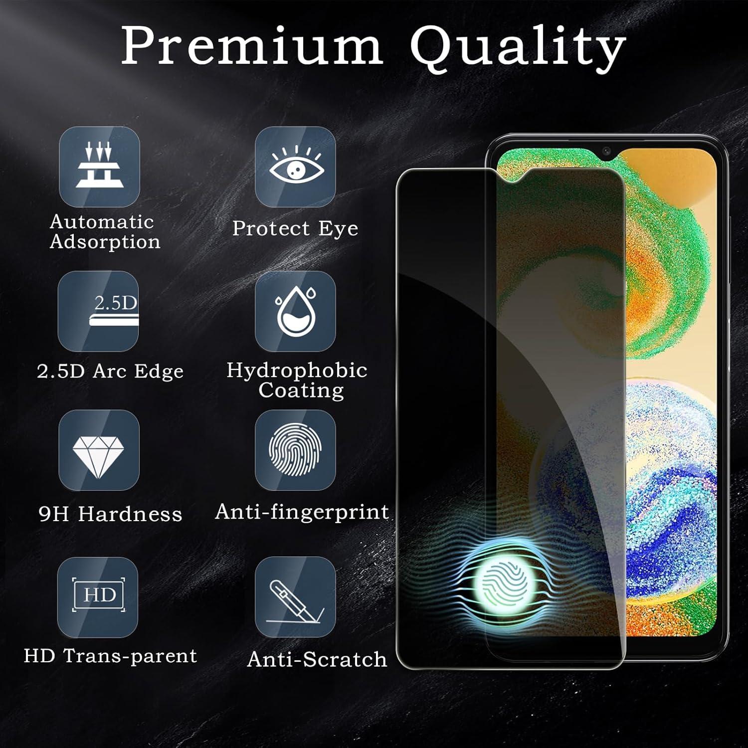2er Pack Sichtschutz Samsung Galaxy A04s Anti-Spy Folie 9H