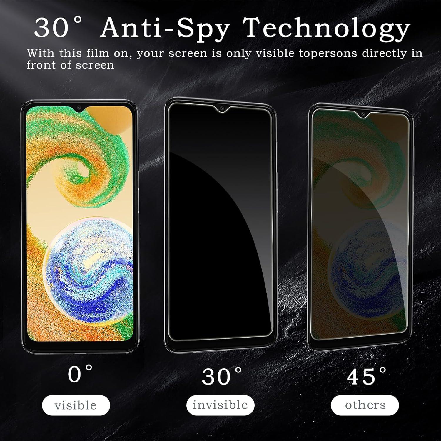 2x Samsung Galaxy A04s Blickschutzfolie 9H HD Anti-Spy Panzer Schutzfolie