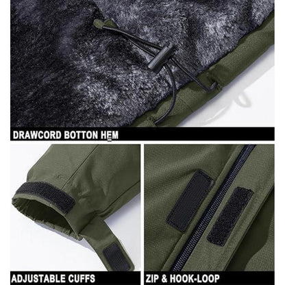 Herren Skijacke Wasserdicht & Warm – Armeegrün