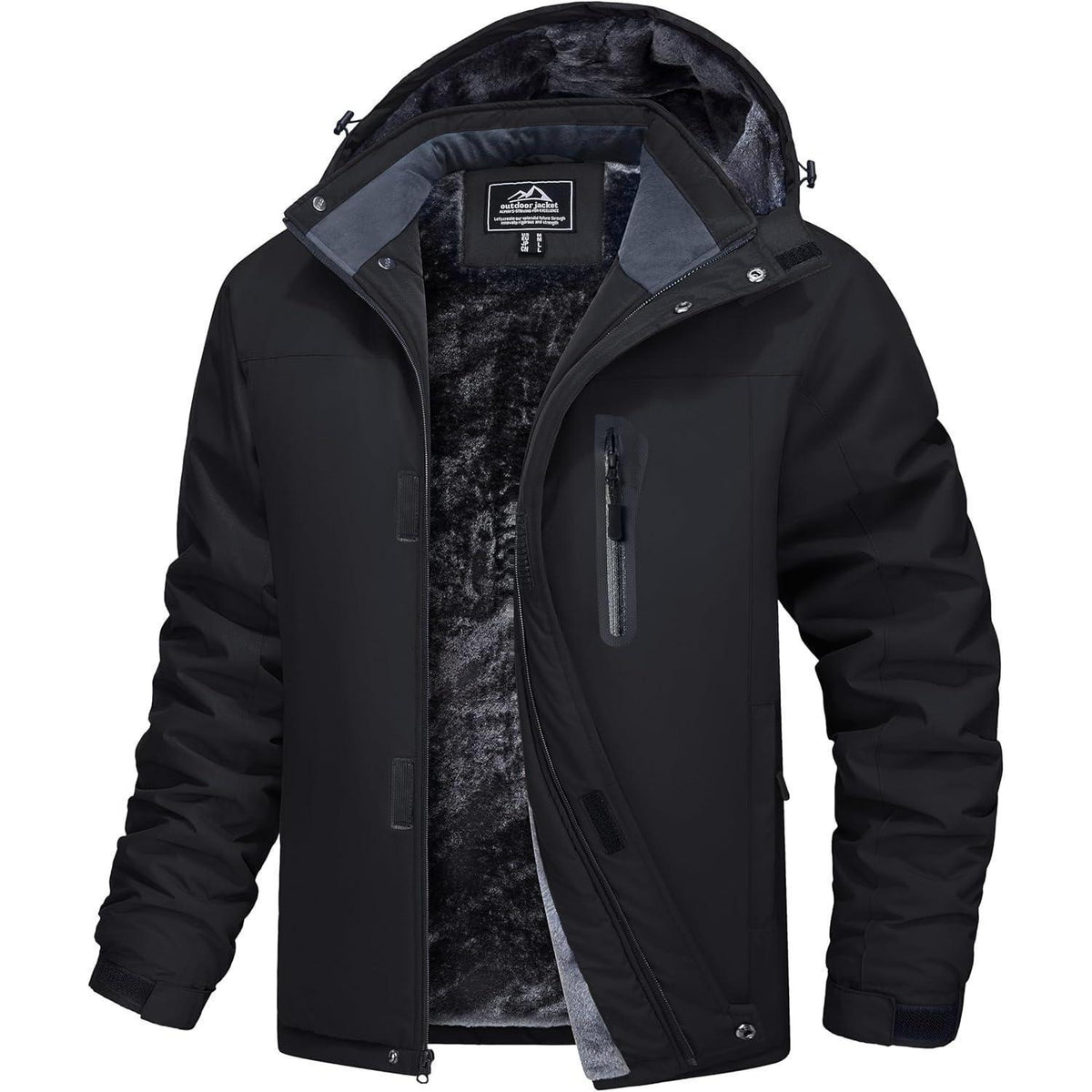 Herren Skijacke Wasserdicht & Warm – Multifunktionsjacke Schwarz