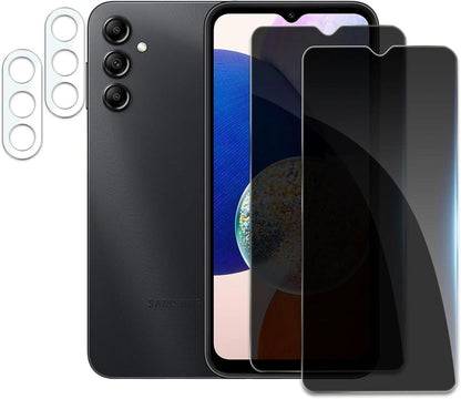Samsung Galaxy A14 Sichtschutz & Kameraschutz 2er Pack Anti-Spy Folie