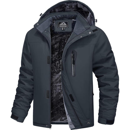 Herren Skijacke Wasserdicht & Warm – Dunkelgrau