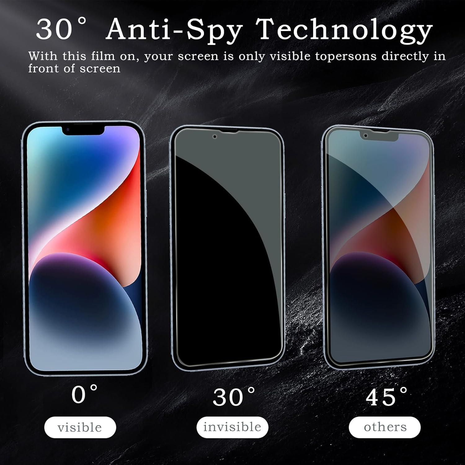 2x iPhone 14 Plus Sichtschutz Kameraschutz Panzerfolie HD 9H