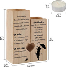 Kerzenständer Herz Ich Liebe Dich Holz Teelichthalter Jahrestag