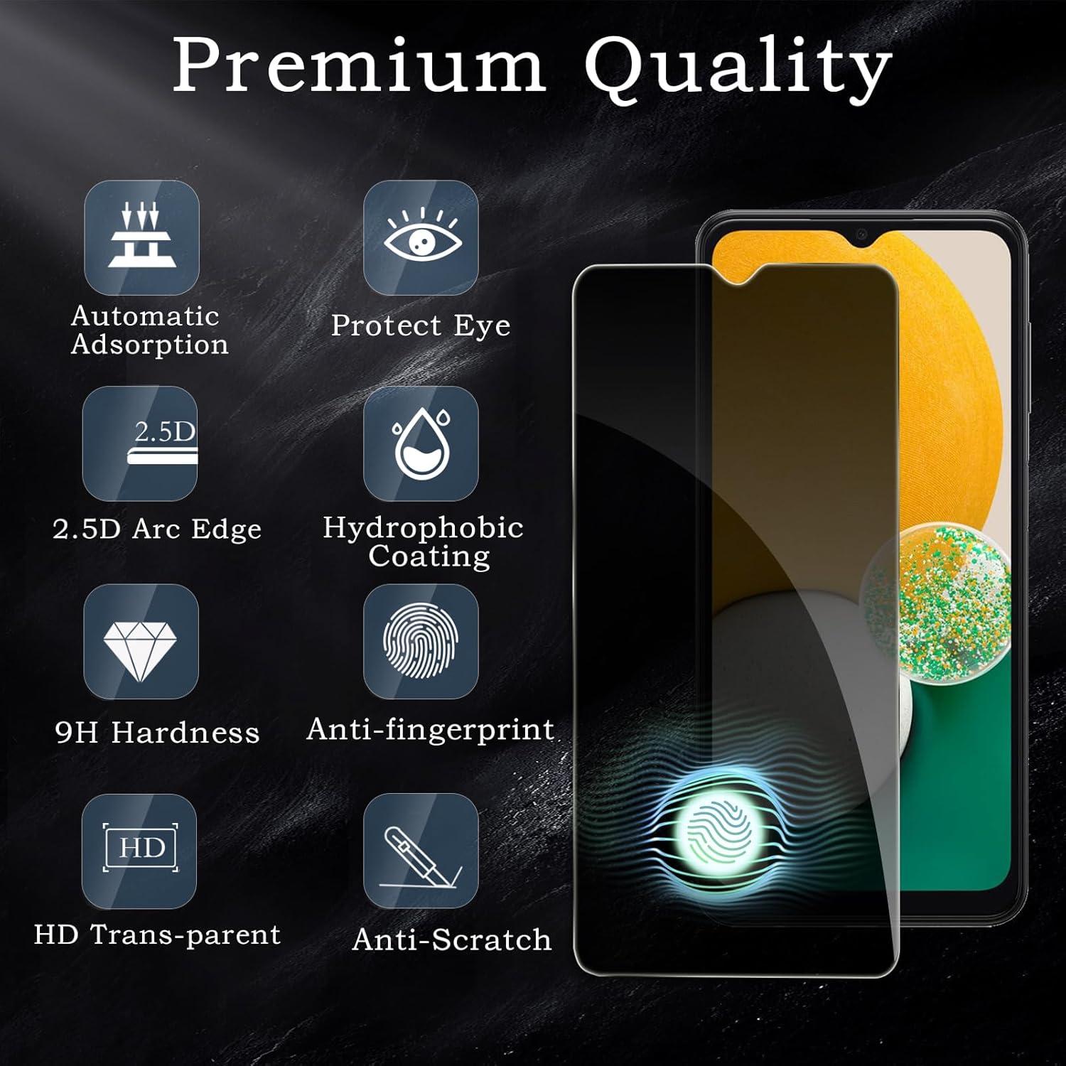 Sichtschutz Samsung Galaxy A13 Kameraschutz Folie HD Blickschutz 9H