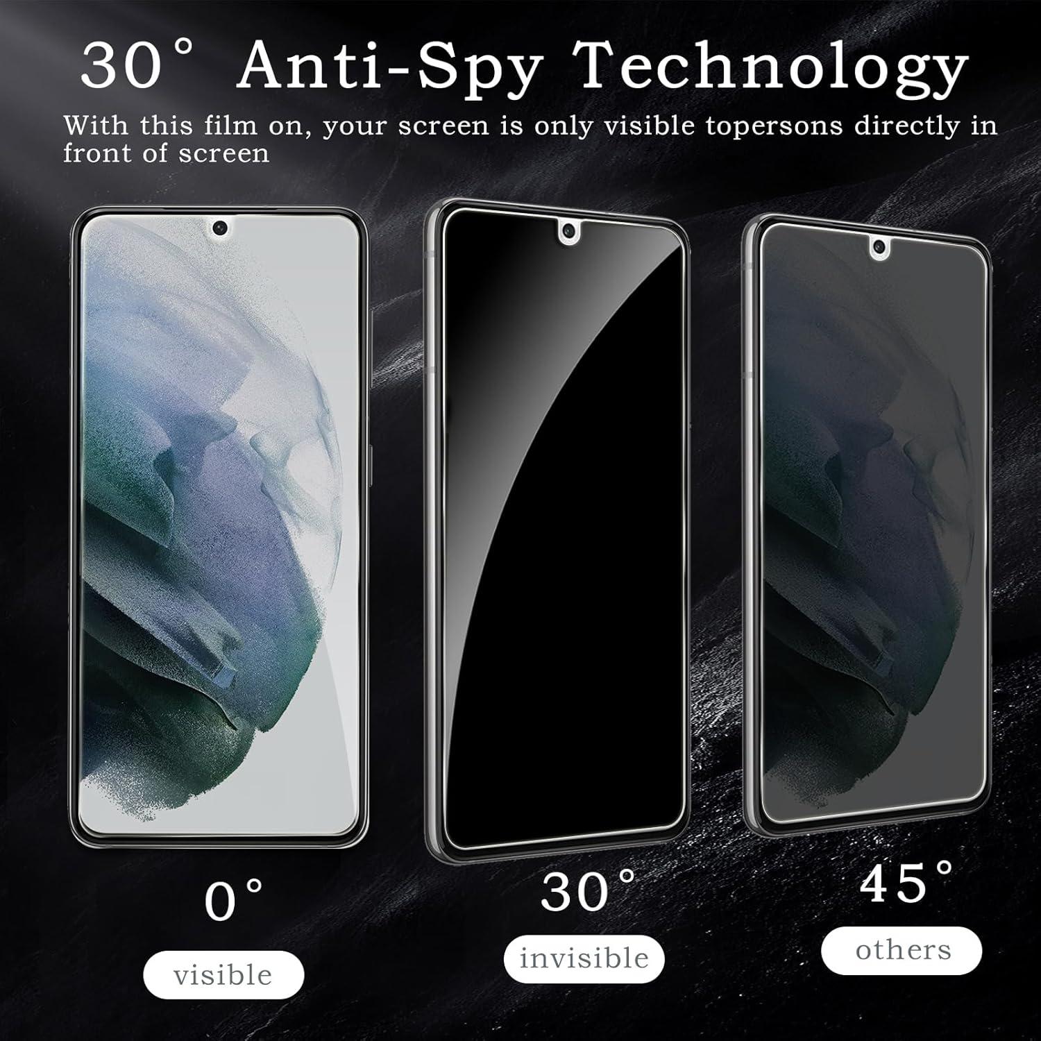 2x Samsung Galaxy S21 Blickschutz Anti-Spy Folie 9H Härte HD