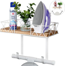 Wandhalterung Bügelbrett Aufhängung mit Holzablagekorb