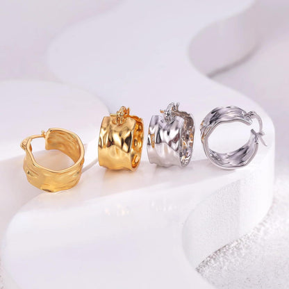 Damen Creolen Ohrringe Gold Silber 925 Hypoallergen 14K