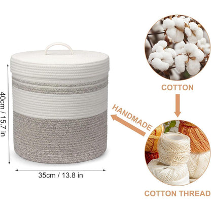 Faltbarer Wäschekorb mit Deckel – Braun, 40L