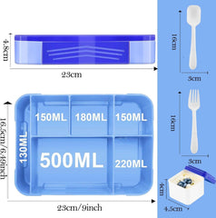 Bento Box Kinder Lunchbox mit Fächern 1330ml auslaufsicher