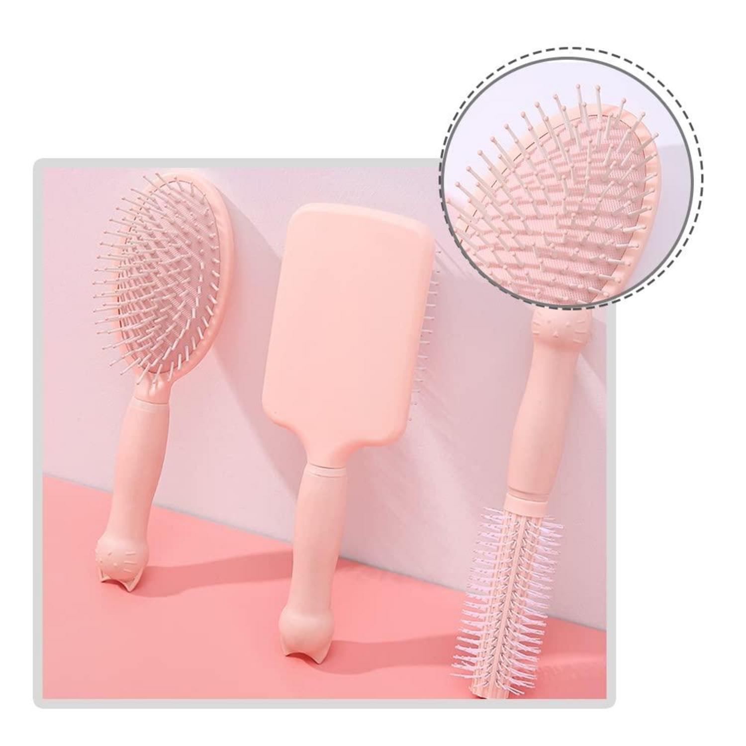 Haarbürsten-Set Paddelbürste für Frauen Männer Kinder Haare entwirren Massage