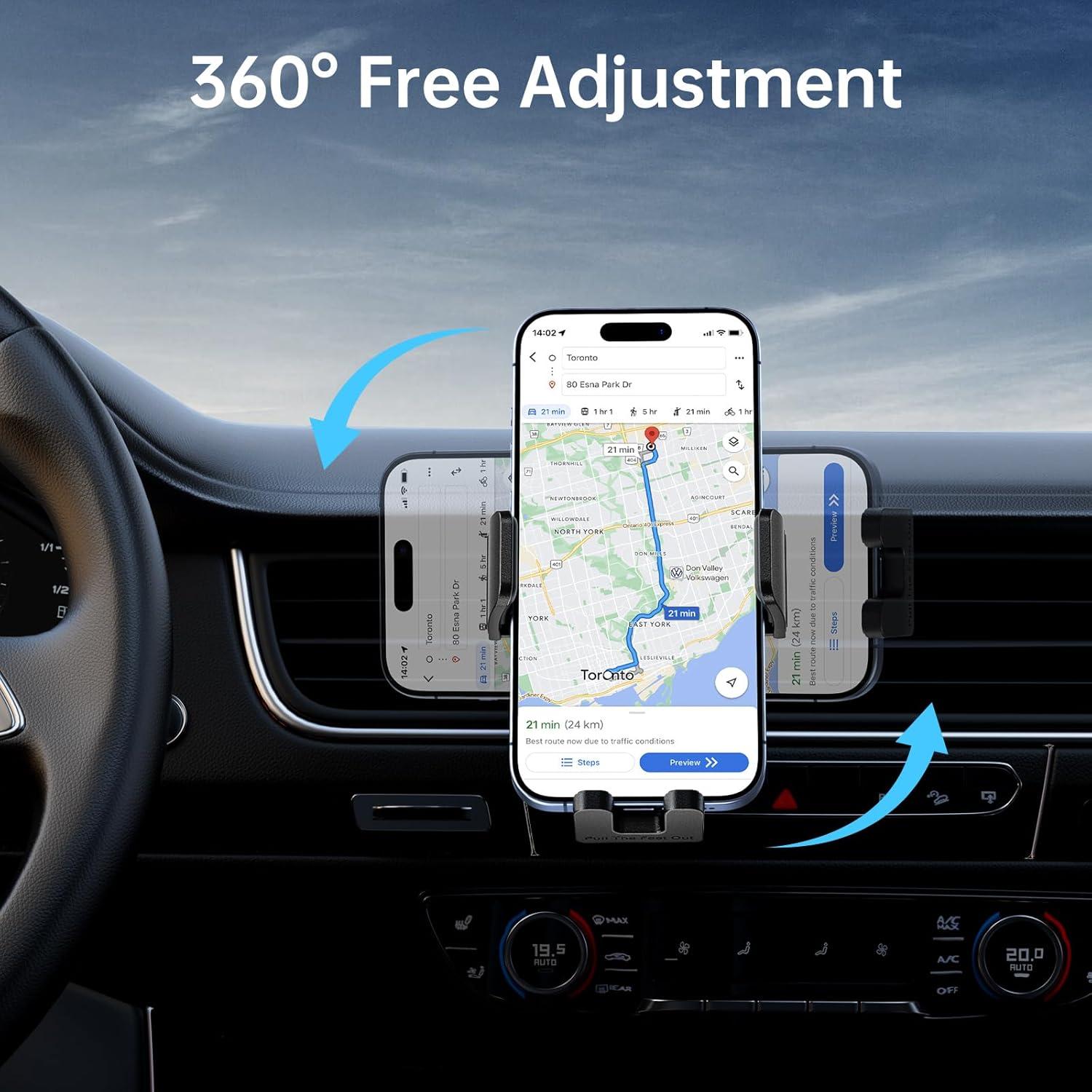 Handyhalterung Auto Lüftung KFZ Halterung 360° Drehbar für iPhone