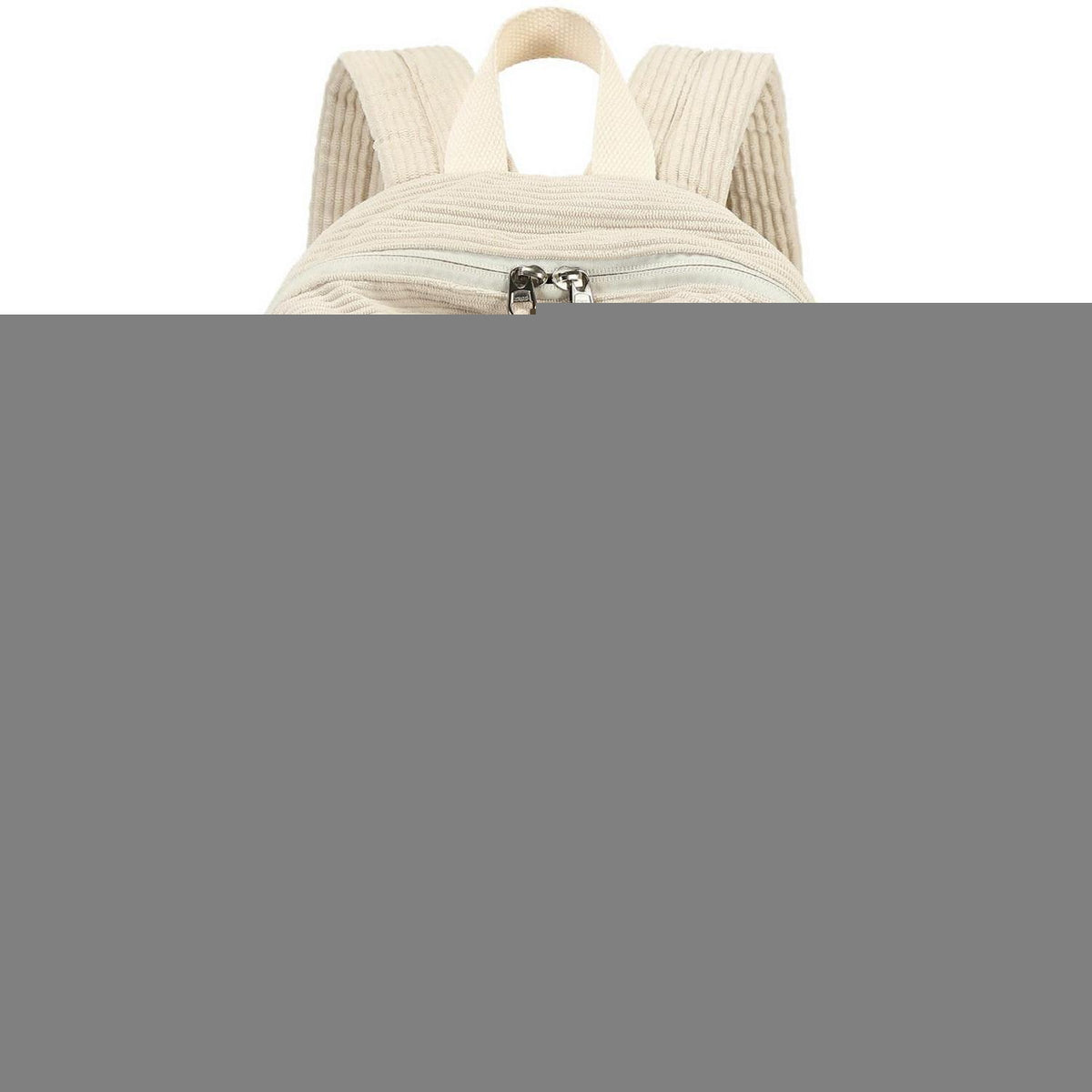 Damen Rucksack klein Cord Beige mit Mini Geldbörse