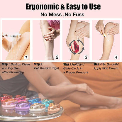 DIOROAR Kristall Haarradiergummi schmerzfreier Epilierer Peeling Rot