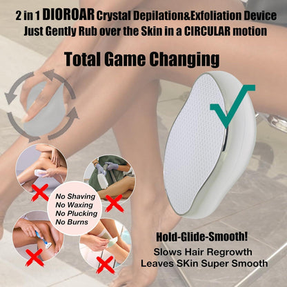 Kristall Haarentferner Epilierer Nanoglas schmerzfrei Peeling