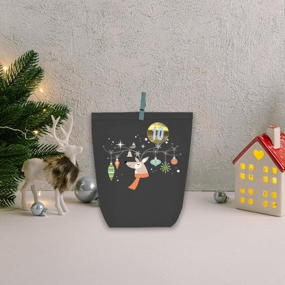 Adventskalender zum Befüllen 24 Weihnachtstüten Aufkleber