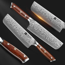 XINZUO 18.5cm Damaststahl Nakirimesser Profi Küchenmesser 67