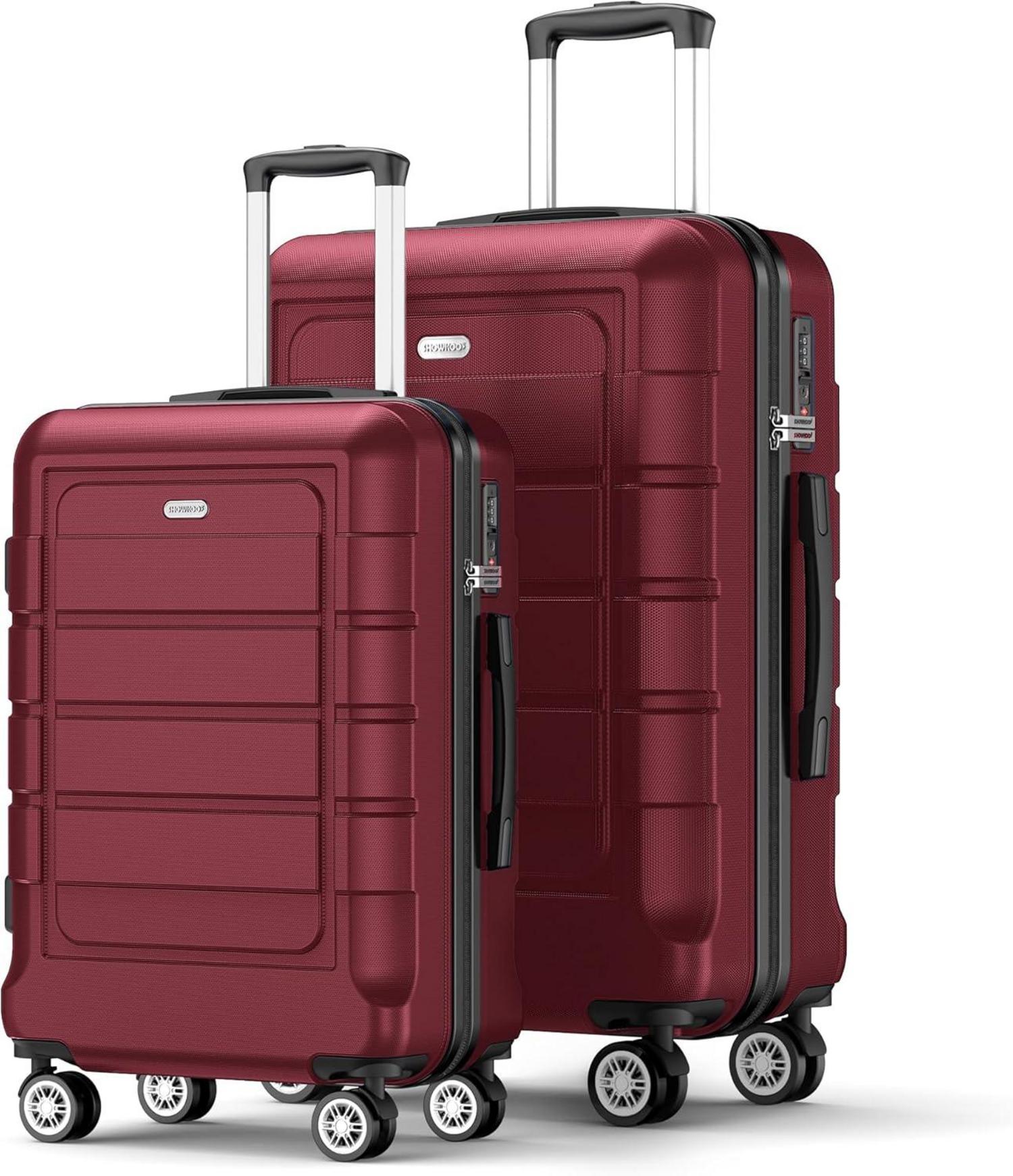 SHOWKOO Kofferset 2tlg Hartschale Leicht ABS+PC Erweiterbar TSA