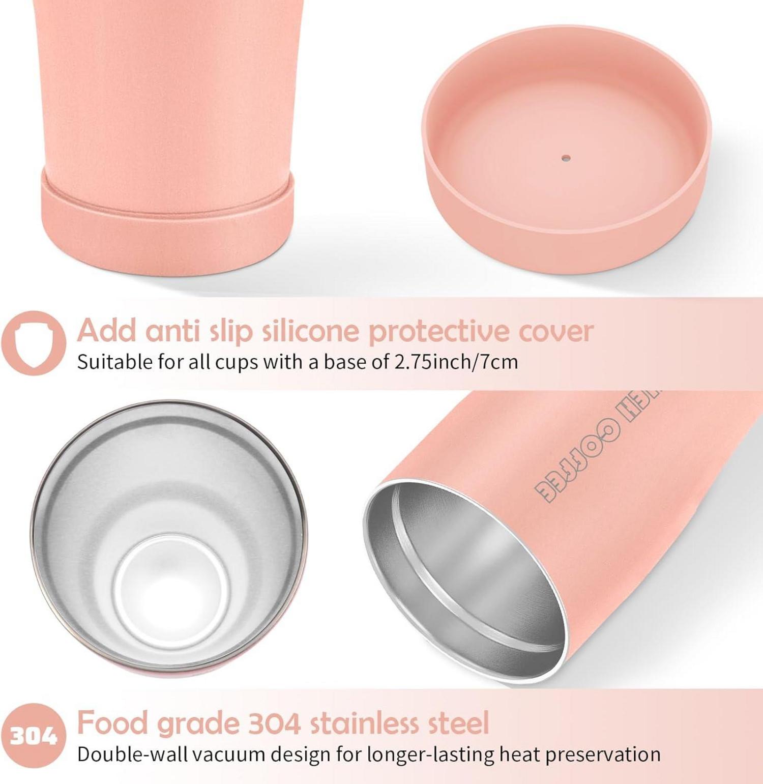 Aolieh 30OZ Thermobecher Stroh 2 Deckel Vakuum Isolierbecher