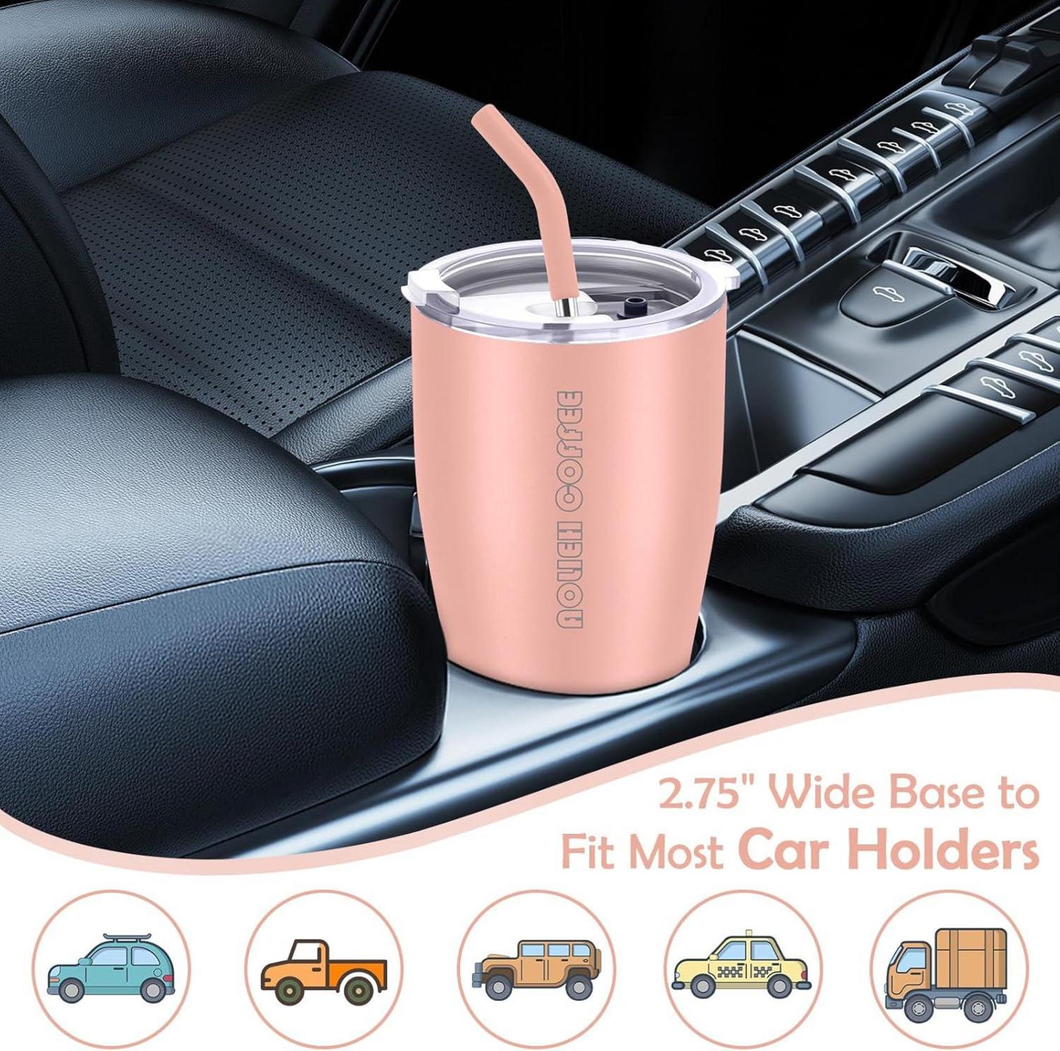 30OZ Thermobecher mit Strohhalm und 2 Deckeln, Edelstahl Isolierbecher