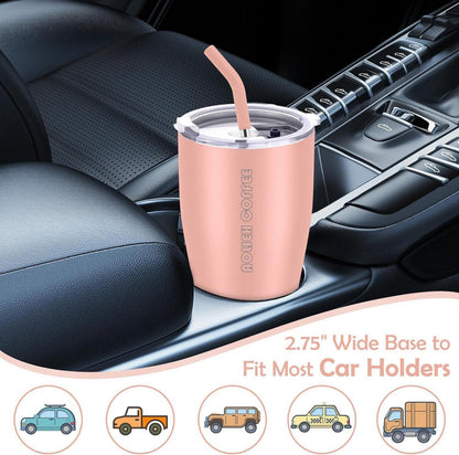 30OZ Thermobecher mit Strohhalm und 2 Deckeln, Edelstahl Isolierbecher