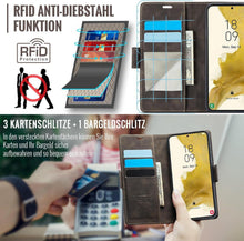 Samsung Galaxy S22 5G Hülle PU Leder RFID Schutz Kartenfach