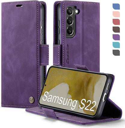 Samsung Galaxy S22 5G Handyhülle PU Leder Klapphülle RFID Schutz