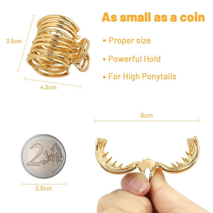 Haarklammer Metall Pferdeschwanz Clips Haarspangen Damen Rutschfest