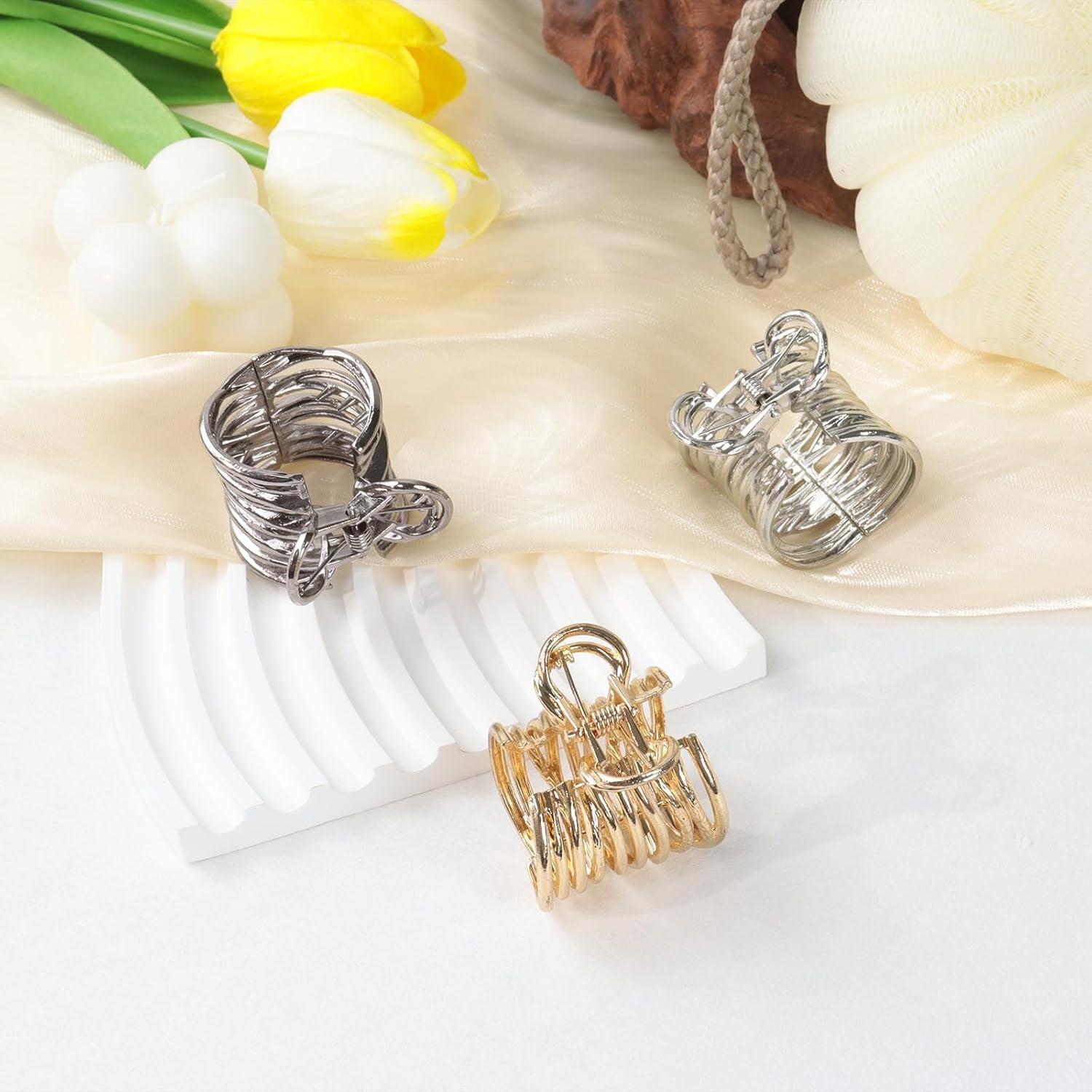 PROPOG Metall Haarklammer Damen Pferdeschwanz Clips Schwarz Gold Silber