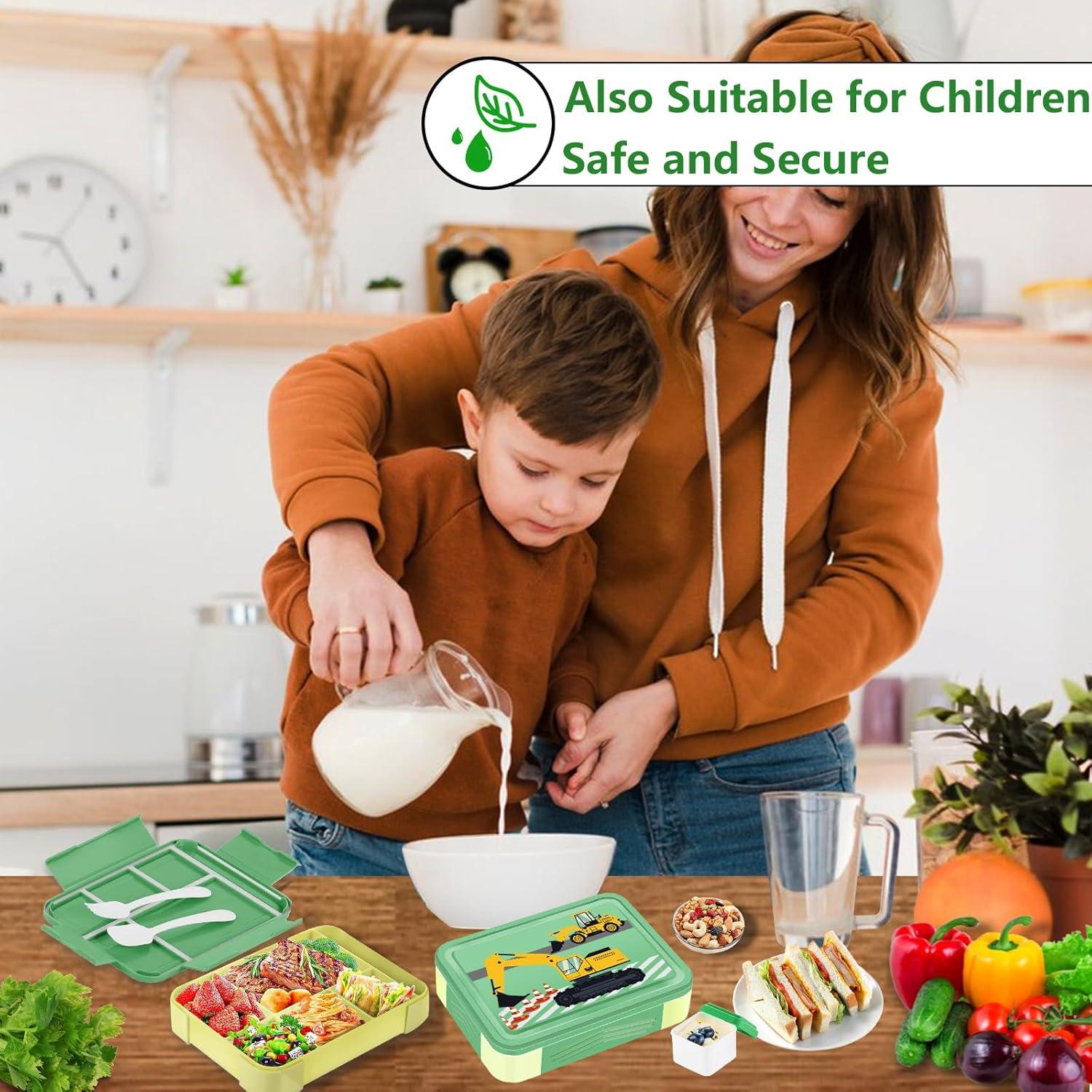 Yskmefun Brotdose Kinder Bagger Lunchbox mit Fächern Vesperbox BPA frei