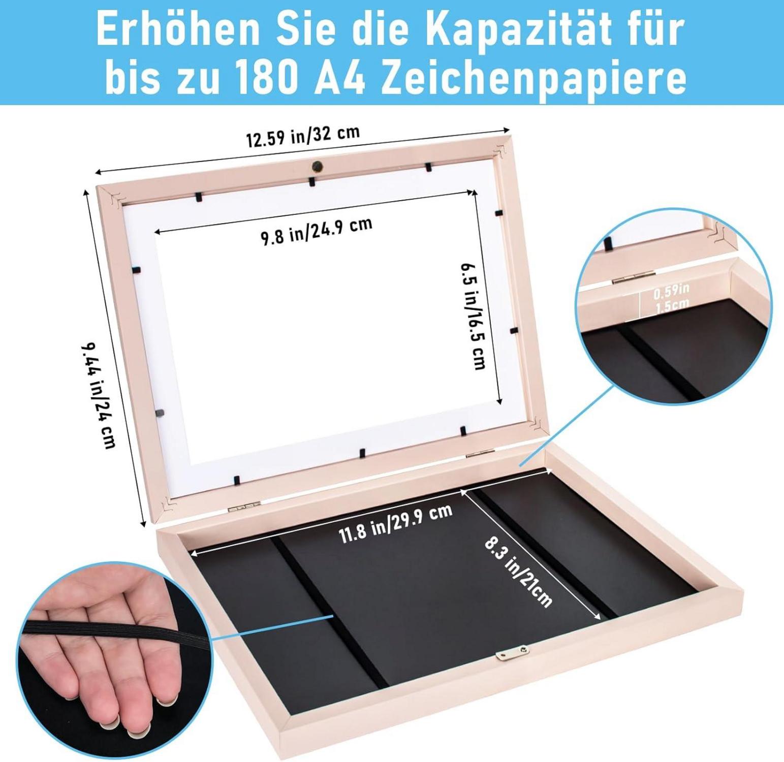 Kodilin A4 Bilderrahmen Kinderzeichnungen öffnen pink 1pc