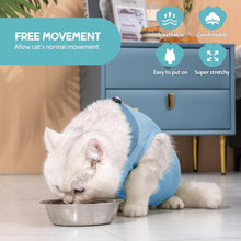Katzenbody Erholungsanzug Modal Kastration Spay Suit L-Blau