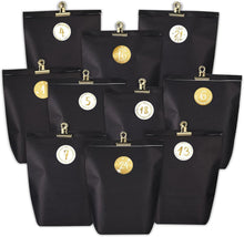 Adventskalender Papiertüten zum Befüllen Schwarz-Weiß mit
